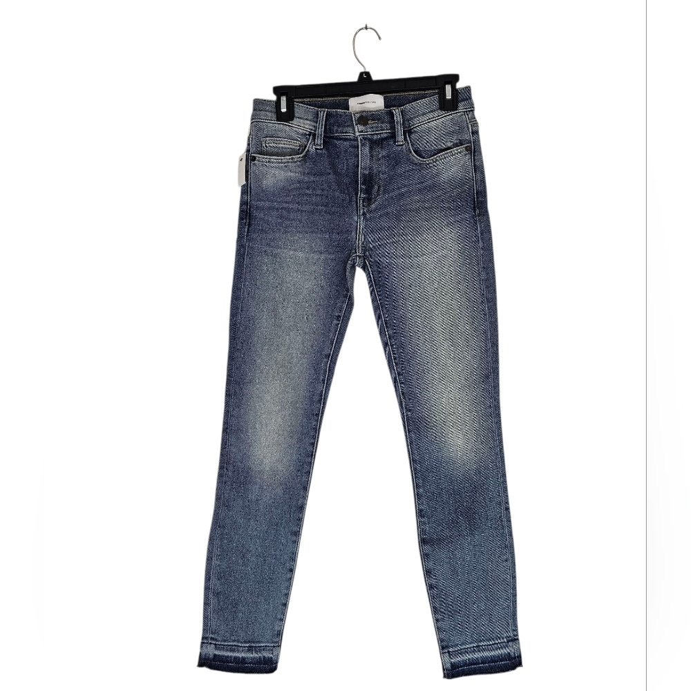 Current/Elliott Mid Rise Skinny Ankle Blue Faded Wash Jeans 27‎ NWT